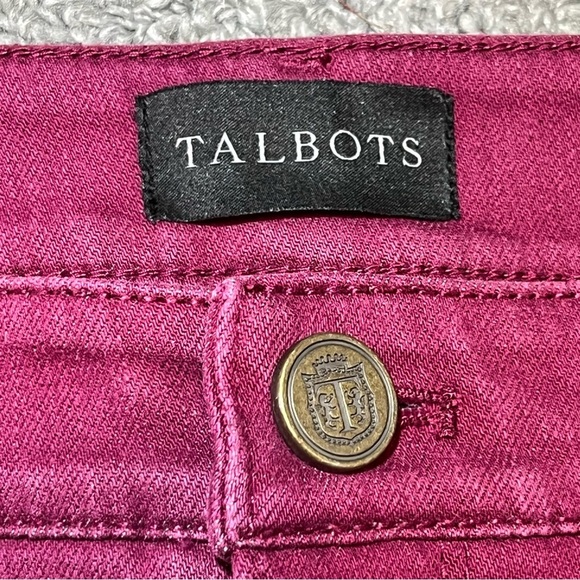 Talbots Jegging Curvy Jeans Womens Size 6 Burgundy Mid Rise Ankle - Picture 4 of 10